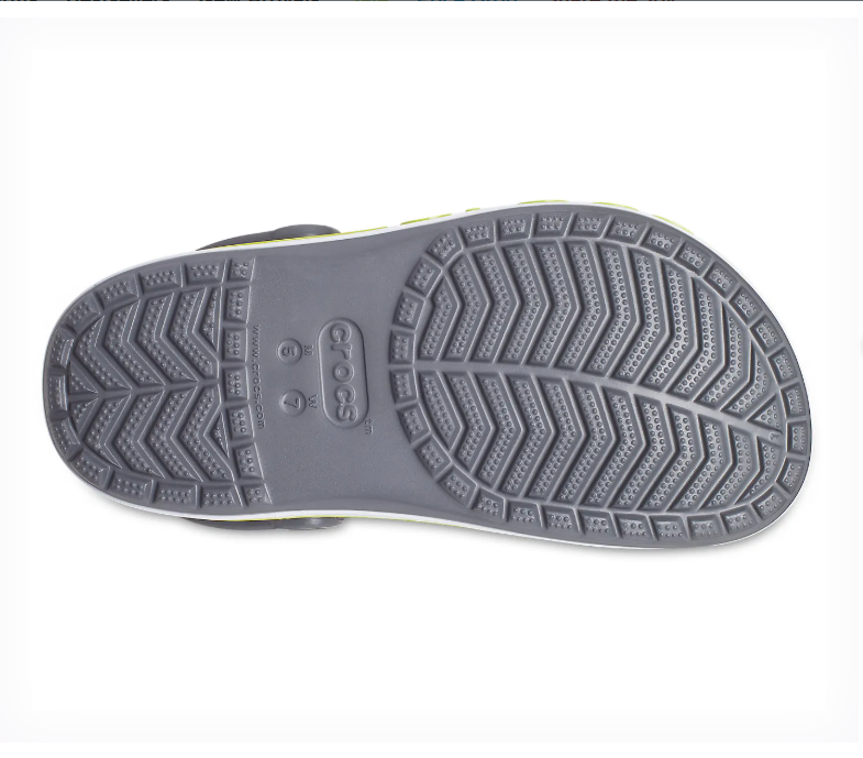 CROCS Bayaband Casual Sandal (Slate Grey - Lime Punch)