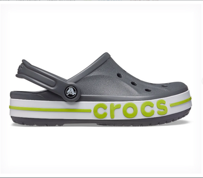 CROCS Bayaband Casual Sandal (Slate Grey - Lime Punch)