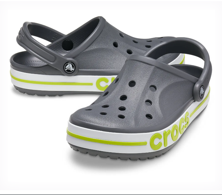 CROCS Bayaband Casual Sandal (Slate Grey - Lime Punch)