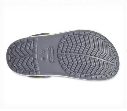 CROCS Bayaband Casual Sandal (Slate Grey - Lime Punch)