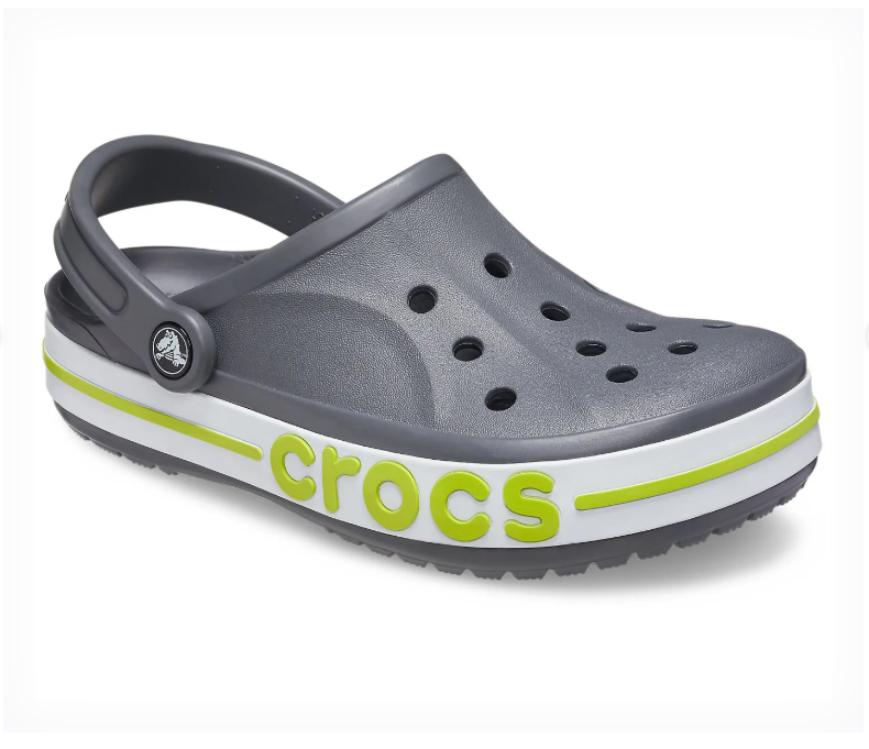CROCS Bayaband Casual Sandal (Slate Grey - Lime Punch)