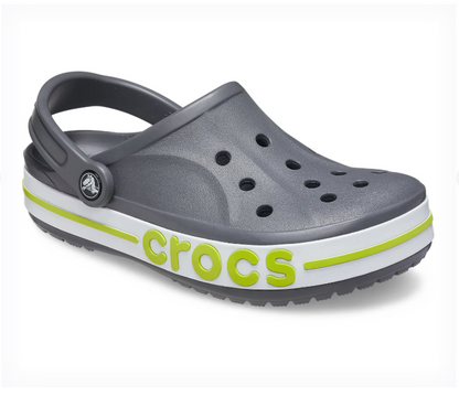 CROCS Bayaband Casual Sandal (Slate Grey - Lime Punch)