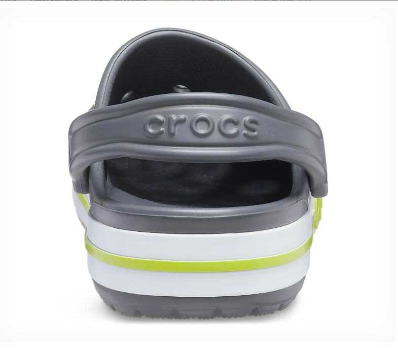 CROCS Bayaband Casual Sandal (Slate Grey - Lime Punch)