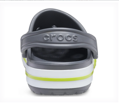 CROCS Bayaband Casual Sandal (Slate Grey - Lime Punch)